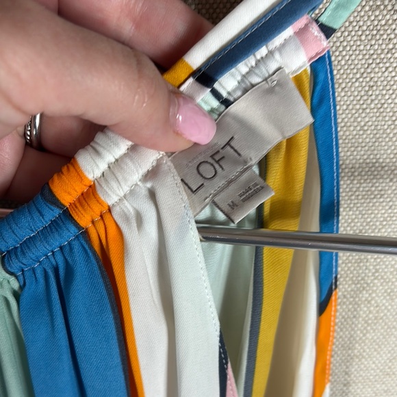 Loft > Multicolor Striped Sleeveless Halter Top Medium - Picture 9 of 11